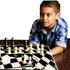 Child Playing Chess PNG 82