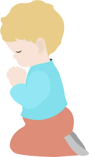 Child Praying Illustration PNG image