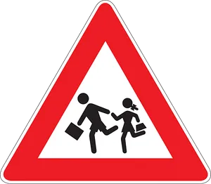 Children Crossing Sign PNG image
