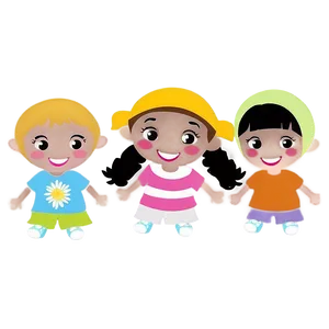 Children In Circle PNG Bgm