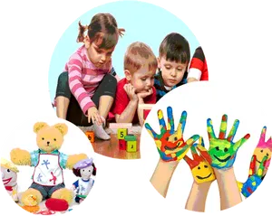 Children Playing Learning Creative Activities