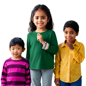 Children Standing Together PNG Dqm PNG