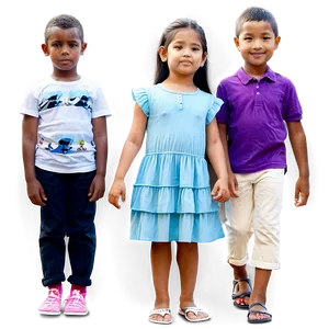 Children Standing Together PNG Vam PNG