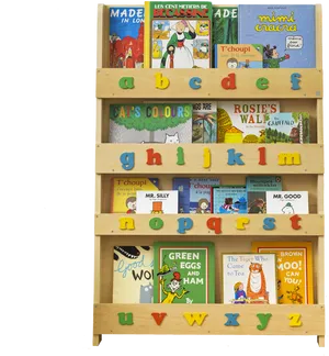 Childrens Bookshelf Alphabet Theme