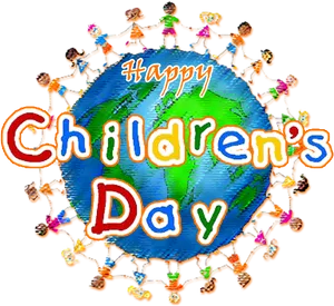 Childrens Day Celebration Globe PNG image