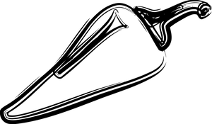 Chili Pepper Sketch PNG