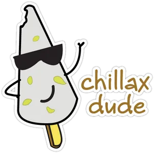 Chillax Dude Kulfi Cartoon PNG image