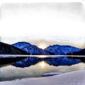 Chilled Winter Lake PNG Dqd