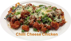 Chilli Cheese Chicken Special Dish PNG image