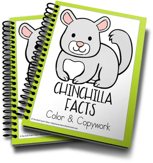 Chinchilla Facts Coloring Book Cover PNG image