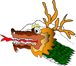 Chinese Dragon Cartoon Illustration PNG image