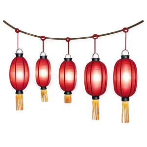 Chinese Lantern Art PNG 06262024