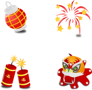 Chinese New Year Festive Icons PNG image