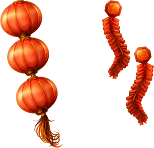 Chinese New Year Red Lanterns PNG image