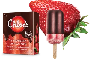 Chloes Strawberry Dipped Pops Product Image PNG image