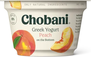 Chobani Greek Yogurt Peach Flavor PNG image