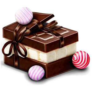 Chocolate And Marshmallow Box PNG Dmd