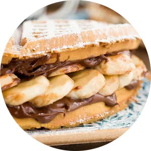 Chocolate Banana Waffle Delight.jpg PNG