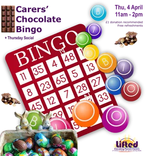 Chocolate Bingo Event Poster PNG image