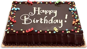 Chocolate Birthday Cake Celebration PNG image