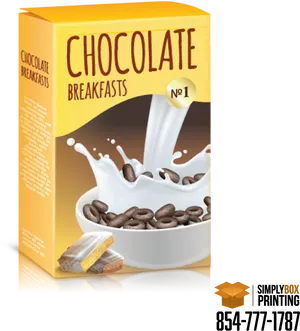 Chocolate Cereal Box Mockup PNG image