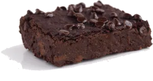 Chocolate Chip Brownie Closeup PNG image