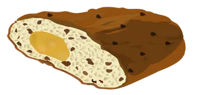 Chocolate Chip Cookie Dough Illustration PNG image