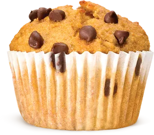 Chocolate Chip Muffin Top View PNG image