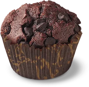 Chocolate Chip Muffin Top View PNG image