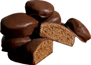 Chocolate Covered Gingerbread Cookies PNG image
