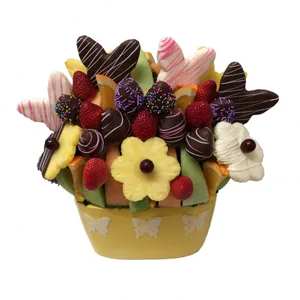 Chocolate Covered Strawberry Bouquet PNG image