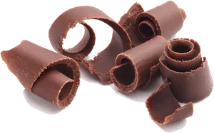 Chocolate Curls Elegant Decoration