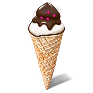 Chocolate Dipped Waffle Cone Png 06282024 PNG image