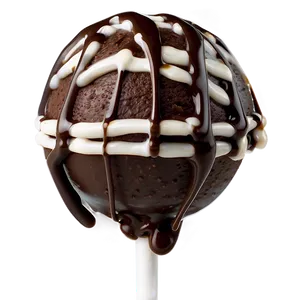 Chocolate Drizzle Cake Pop PNG Wbt PNG