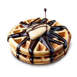 Chocolate Drizzle Waffle PNG Dxn PNG