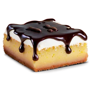 Chocolate Drizzled Twinkie Slice PNG