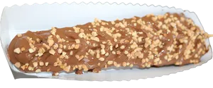 Chocolate Eclairwith Nuts PNG image