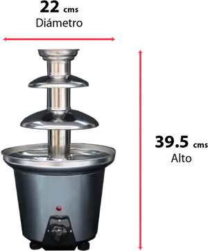 Chocolate Fountain Dimensions.png PNG image