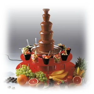 Chocolate Fountain Fruit Display PNG image