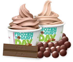 Chocolate Frozen Yogurt Celebration PNG