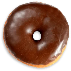 Chocolate Glazed Doughnut Top View.png PNG image