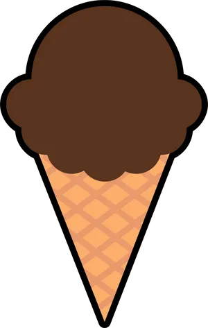 Chocolate Ice Cream Cone Clipart PNG image