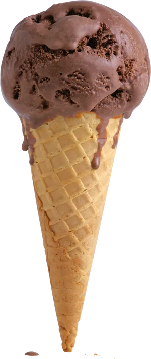 Chocolate Ice Cream Cone PNG image