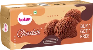 Chocolate Ice Cream Packaging Volup B O G O Offer PNG