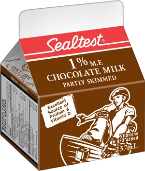 Chocolate Milk Carton Sealtest1 Percent PNG image
