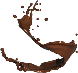 Chocolate Milk Splash Dark Background PNG image