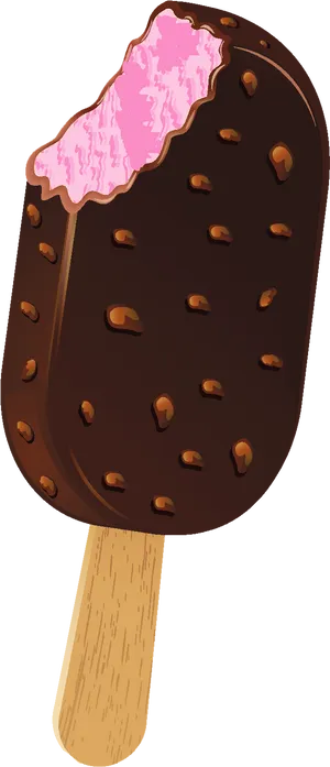 Chocolate Nut Ice Cream Bar Clipart PNG image