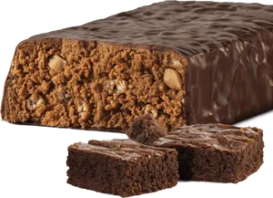 Chocolate Peanut Butter Brownie Bar PNG