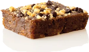 Chocolate Peanut Butter Chip Brownie PNG