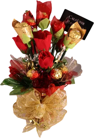 Chocolate Rose Bouquet Gift PNG image